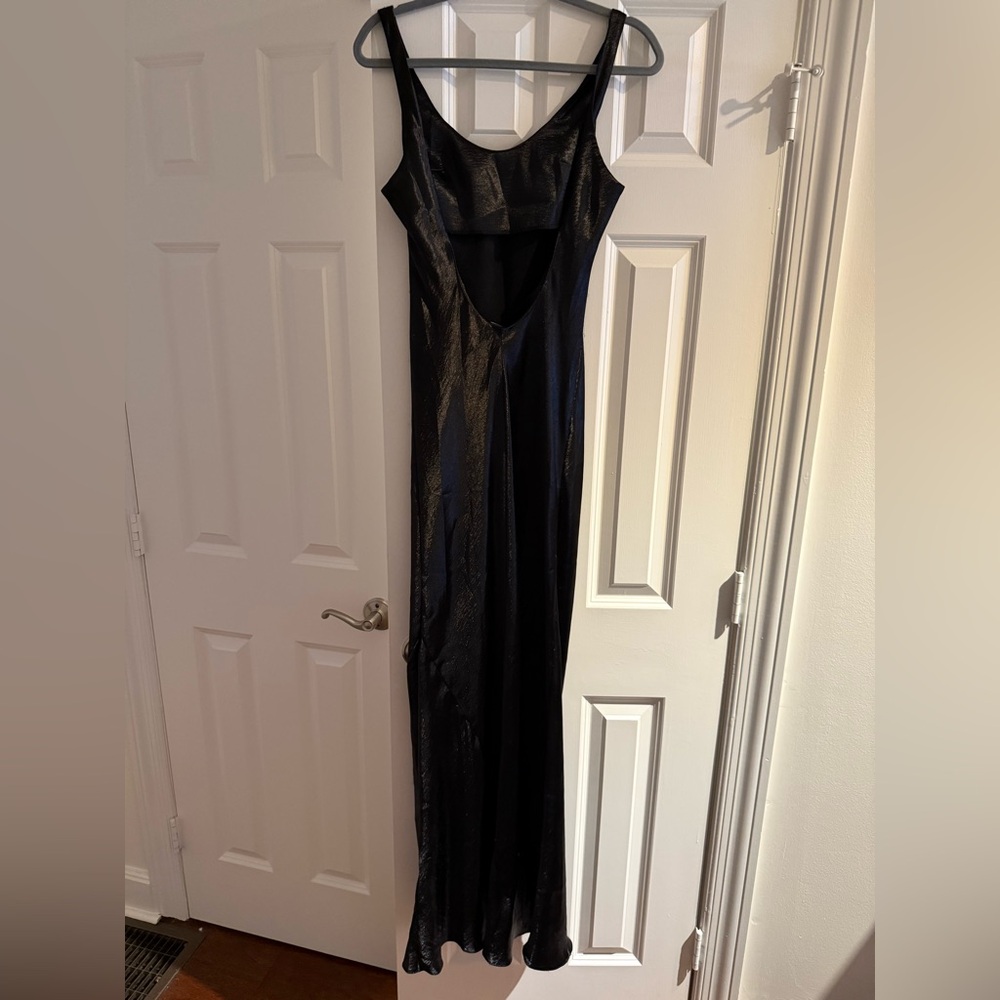 Elegant Black Satin dress
